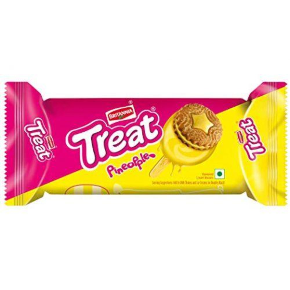 Britannia Treat Pineapple Flavored Sandwich Biscuits