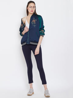 TRIYA RAS Premium Ankle Length Women Jegging (with Strip Design)