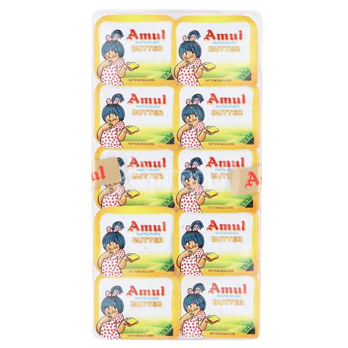 Amul Butter - Pasteurised (School Pack), 10 g (Pack of 10)
