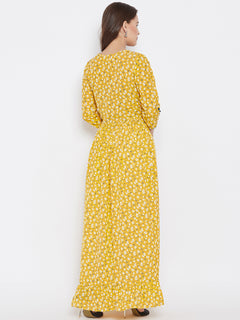 Flared Printed Round Neck Long Women's Kurta, Style Code - MP14