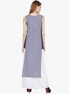 Stripes Straight Round Neck Long Women's Kurta, Style Code - MP23