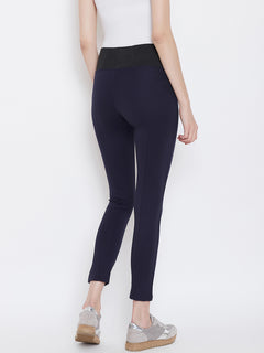 TRIYA RAS Premium Ankle Length Women Jegging (with Strip Design)