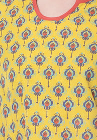 Short Cotton Round Neck Women's Kurta, Style Code - S16157N