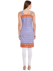 Sleeveless Cotton Blend Camisole Neck Women's Kurta, Style Code - S16152N