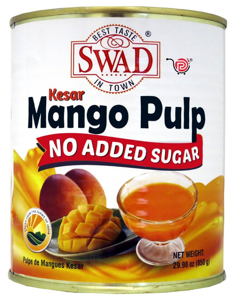 Swad No Sugar Mango Pulp Kesar 850gm